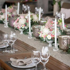 36 Pcs Candlestick Holders 2 Style Taper Candle Holders Bulk Small Glass Candle Holder for Wedding Table Centerpiece Home Party Decor