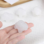 QINJIEJIE Clear Quartz Crystal Travel Turtle Figurines Healing Crystals Best Travel Gifts for Women Men Travelers Sea Turtle Lovers Office Desk Decor Good Luck Gifts for Traveling Abroad