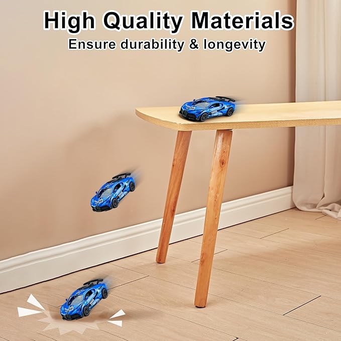 KIDAMI Pull Back Cars for Kids, Die Cast Metal Toy Cars Playset with Door Openable, Vehicles Race Toys for Toddlers, Boys, Girls’ Educational Play (4 Pack)