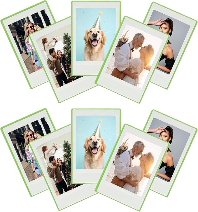 PATIKIL 2x3 Fridge Magnetic Frame, 10Pcs Mini Picture Frames Photo Frame Instant Film Small Picture Holder for Fujifilm Refrigerator, Green