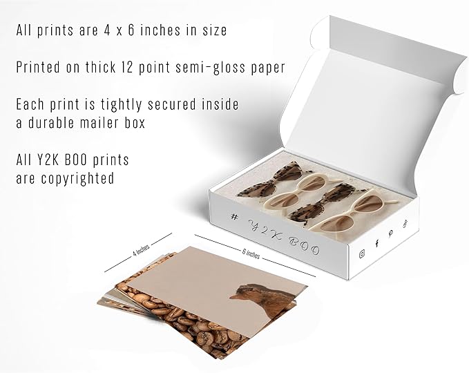 Y2K BOO Beige Brown Aesthetic Wall Collage Kit – 100 Modern & Vintage Photos, 4"x6" Semi-Gloss Prints for Teen Girls Dorm Room Decor, Cozy & Warm Everyday Moments, Gift for Birthday & Graduation