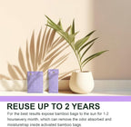 Nuanchu 24 Pcs Activated Charcoal Odor Absorber 50g/100g/200g, Air Purifying Bamboo Charcoal Bags, Natural Shoe Odor Absorber, Deodorizer Absorbers for Fresh Car Home Closet Pet Basement Smell(Purple)