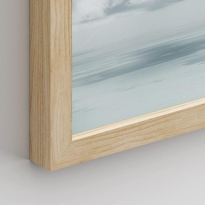 SIGNWIN Framed White Nautical Ocean Sea Beach Grass Seagull Wall Art, Set of 4 Landscape Colorful Wall Decor Prints, Nature Wilderness Wall Décor for Living Room, Bedroom - 8"x10" Natural