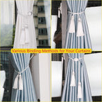 Curtain Tiebacks with Tassel,Modern Rope Window Curtain Ties Backs for Draperies, Outdoor Elegant Decorative Curtain Holdbacks 4 Pack