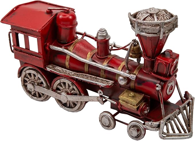 Berfutall-11'' Iron Classic Red Truck Pick-up Model Collectible Vehicle Decoration, Metal Truck Christmas Decor ，Unique Blend of Vintage, Rustic, Farmhouse Truck Decor for Table Top Decor. (D Small)