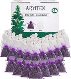 26 Pack Cedar Chips and Natural Dried Lavender Sachets Bags - Stop Clothes Damage, Cedar and Lavendar Home Fragrance for Drawers and Closets