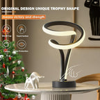 Modern Spiral RGB Table Lamp, Unique, 7 Colors 10 Light Modes LED, Touch Dimmable Cool Nightstand Lamps for Living Room Bedroom Office, Ideal Gift (Black)