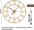 1st owned Wall Clock 16 Inch Round Large Indoor Wall Clocks Battery Operated Silent Non Ticking, Farmhouse Vintage Decorative Analog Metal Clock for Living Room, Kitchen, Bedroom Decor