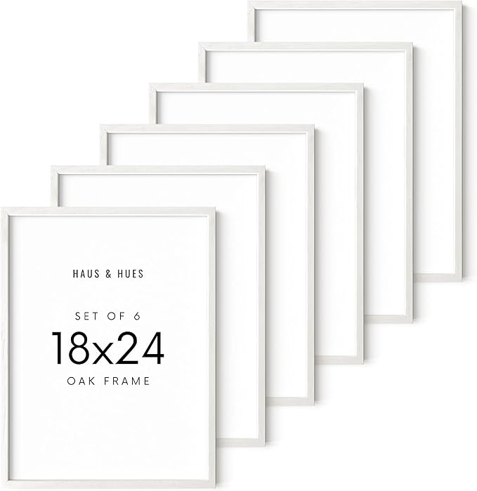 HAUS AND HUES Standalone White Oak Frame Set of 6-18x24
