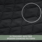 Exclusivo Mezcla Reversible King Size Quilt Bedding Set with Pillow Shams, Lightweight Quilts King Size, Soft Bedspreads Bed Coverlets for All Seasons - (Black, 104"x96")