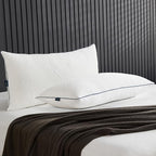 APSMILE Shredded Memory Foam Pillows Queen Size Set of 2, Adjustable Luxury Cooling Pillows for Neck Pain, Hotel Firm Bed Pillows for Sleeping, Essentials for Side/Back Sleeper (White,18"x28")