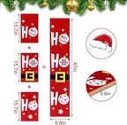 HOMCDALY Wooden Santa Welcome Sign for Front Porch and Door, Outdoor Christmas Porch Decor and Farmhouse Decorations (47in)