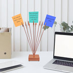 Photo Tree Holder Clip Cube Base,8 - Branch Money Trees Gift Card Holder with Clips,Picture Holder Stand for Christmas Wedding Greeting Birthday Party Gift Rose Gold