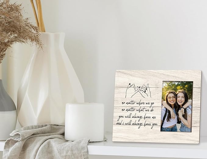 Orchroma Friends Picture Frame,Long Distance Friends Gifts,Soul Sister Photo Frame,Friendship Gifts for Women,8x10 Inch (Burlywood)