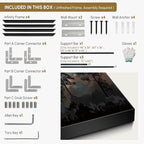 SIGNWIN 46"x60" Extra Large Framed Wall Art Silhouetted Trees at Dusk, Dramatic Forest and Cloudscape for Home Living Room Bedroom Decor (Frame Assembly Required)