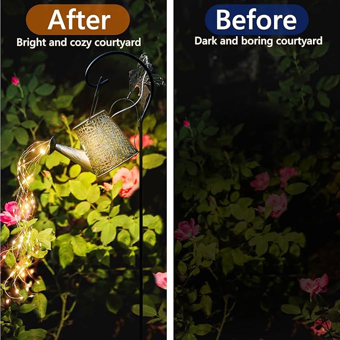 Solar Watering Can Light, Solar Outdoor Decorative,Garden Decor Lights for Yard, IP65 Waterproof Hanging Lantern Landscape Lights, Garden Gifts for Mom, Grandma Women Birthday