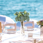 40 Pieces of Artificial Greening Eucalyptus Stem Artificial White Seeds Plant Suitable for Family Wedding Vase Center Bouquet Flower Arrangement