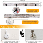 Picture Frame With 24 Clips,Large Size Collage Photo Frames, Hanging Wall Decor Frame, Organize and Display Photos, Artwork. No Assembly Required, Distressed White