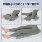 HOMBYS Memory Foam Knee Pillow for Side Sleepers, Adjustable Shape Pillow for Between Legs for Aligns Spine & Reduce Hip Pressure & Leg Elevation, Extra Thick & Supportive, Machine Washable