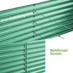 Land Guard 8×4×2 ft Galvanized Raised Garden Bed Kit, Galvanized Planter Raised Garden Boxes Outdoor, Oval Large Metal Raised Garden Beds for Vegetables(Green)…