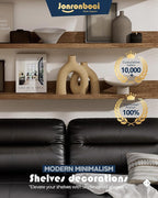 Hug Donut Decorative Vase Set - Tan Modern Rustic Farmhouse Style Vases Home Decor,Matte Ceramic Decorations for Living Room Shelf, Bookshelf Mantle Entryway Table Centerpiece or Console Décor(Brown)