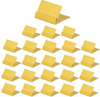 Urban Deco Table Card Holder Metal Place Card Holders Steel Card Holders for Photos, Food Signs, Memo Notes, Weddings, Restaurants, Birthday (Gold 24PK)