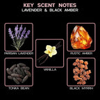 LOVSPA Lavender & Black Amber Diffuser Oil - Luxury Essential Oils for Diffuser Refill & Air Freshener Room Spray - Long-Lasting & Natural Home Fragrance, Scented Oil for Diffusers, USA Made, 4oz