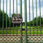 Go Away Hanging Wall Sign for Front Door Home Kitchen Decor Rustic Wooden Round Sign Wall Decoration for Kitchen Dining Room Living Room Bedroom Outdoor