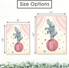 Circus Nursery Wall Art Prints (Set of 3) - Unframed - 8x10s | Delightful and Colorful Unframed 8x10 Inches Prints | Wall Art for Kids | Kids Room Décor | Classroom Décor | Bedroom Wall Décor