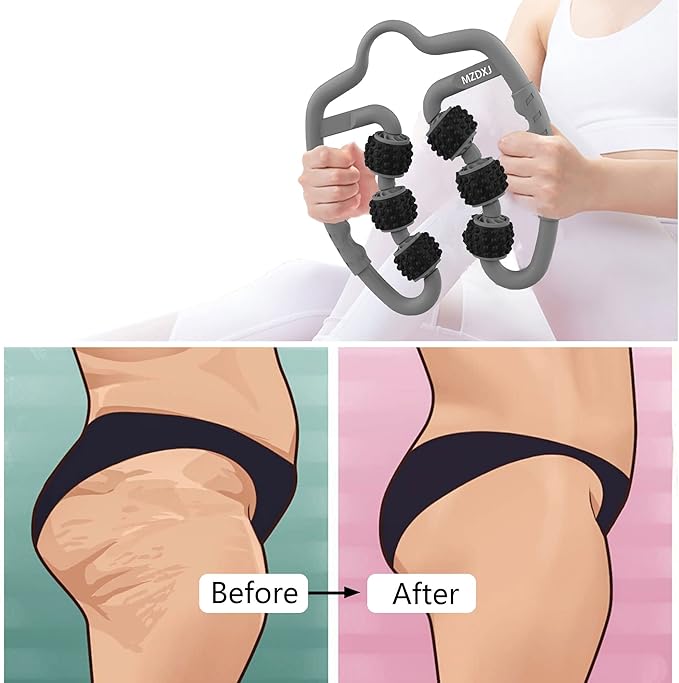 Cellulite Massage Tool Deep Fascia Massager & Dimpled Skin Remover for Legs - Anti-Cellulite Roller Tech with Lymphatic Drainage, Smooth Skin & Pain Relief for Thighs & Buttocks Sculpting