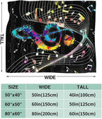 Music Blanket for Girls Women Music Notes Lovers Gifts for Boys Men Lightweight Fuzzy Throw Blanket Cozy Plush Flannel Fleece Blankets for Bed Decor 50"x60"