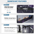 Bed Tent,Portable Privacy Sleeping Bed Canopy,Blackout 90% Drapes for Kids and Adult,Indoor Space Tent with Breathable Large Mesh Windows