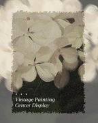 HUARCEY Gold Framed Vintage Wall Art for Living Room, Flowers Painting Canvas Prints Shelf Decor for Kitchen, Aesthetic Bedroom Wall Art, Christmas Gifts for Friends or Family (White Hydrangea 8"x10")