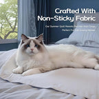 Twin Cooling Comforter with Tencel™ Fill for Hot Sleepers & Night Sweats - Lightweight, Breathable，Double-Sided Cold Blanket All Season Thin Bedding (White, Twin XL 68"x 90")