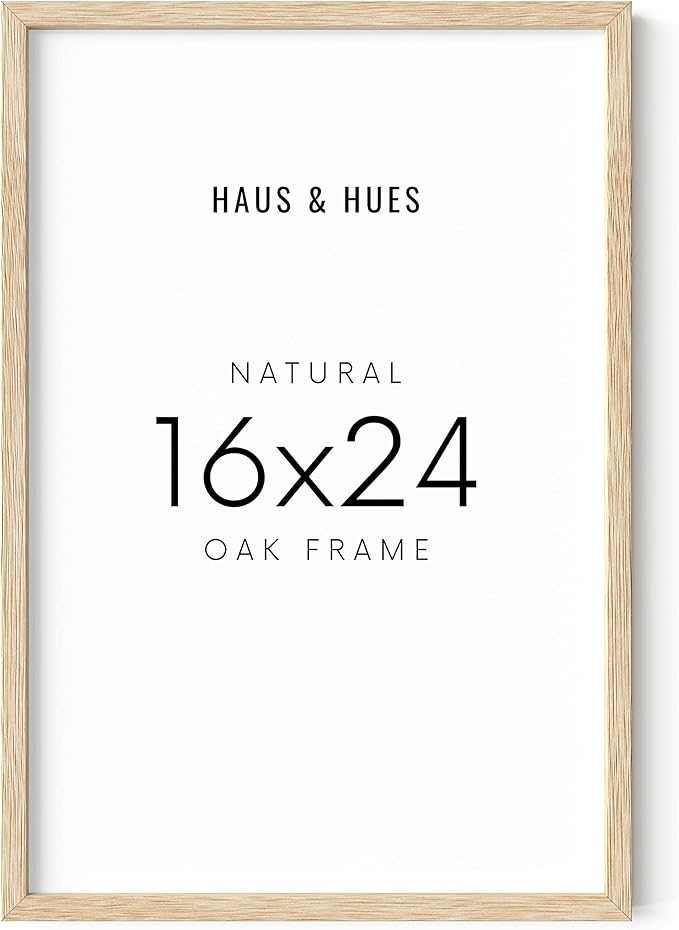 HAUS AND HUES 16x24 Frame - Light Wooden Picture Frame, Set of 1 (Beige)