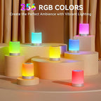 Night Light for Kids Baby, Dimmable Touch Lamp for Nursery, 11 RGB Colors 5 Brightness, Portable Rechargeable Bedside Table Lamp for Nightstand, Kids Night Light for Bedroom Living Room, Silver