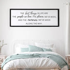 The Best Things in Life Framed Wall Art, 32''×12'' Rustic The Best Things in Life Sign for God Jesus Christ Prayer, Horizontal Holy Inspirational Family Home Decor