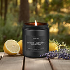 Lemon Lavender Candle | Scented Candles for Home, Aromatherapy Gifts - Soy Candles for Home Scented, Candle Gift for Women Men, Natural Fragrance -7oz 50 Hours Long Burning