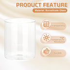 uxcell Hurricane Candle Holder (H:4.7" OD:4"), Pillar Floating Candles Holder Clear Glass Cylinder Flower Vases for Table Centerpiece Wedding Party Home Decoration 2Pcs