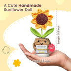 Gossby Inspirational Gift for Women - Handmade Positive Sunflower Crochet - Sometimes You Forget You're Awesome - Christmas, Birthday, Appreciation Thank You Gift for Coworker, Sister Friend, Teacher