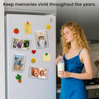 DomeStar 4 x 6 Magnet Picture Frames for Fridge 4 Pack, Acrylic Fridge Magnetic Frames for Photo Postcard Office Home Decor