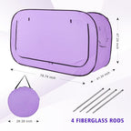 Bed Tent Twin Bed Canopy Portable Dream Tent for Adult Indoor Sleeping Tents with 2 Doors Breathable Private Space Tents, Violet