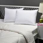 Amazon Basics Down Alternative Bed Pillows and Pillow Protector Case 2-Piece Set, 26 in x 20 in, Soft Density, Standard - Pack of 2, White