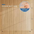 Chair Mat for Hard Floors, Tydle 60" x 75" Office Chair Mat for Hardwood Floors, Non-Slip Plastic Floor Mat for Gaming Chairs, Hard Floor Protector Computer Desk Vinyl Mat for Home Office (Clear-Rose)