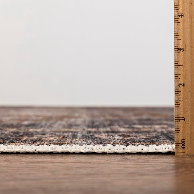 Keen Home Design 6x9 Rug - Machine Washable Area Rug with Non-Slip Backing, Ideal for Living Room, Dining Room, Bedroom - Vintage, Easy Clean, Durable, Low Pile Rug - (6' x 9')