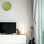 Wall Clock, Silent Clock, Wall Clocks Battery Operated， 12 inch Modern Wall Clock, Suitable for Offices, Living Rooms, Kitchens, Homes, Schools (Yellow Green Without Second Hand)