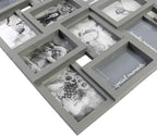 Jerry & Maggie 4×6 collage frame 24 pictures, picture frames collage wall decor, 24 slot picture frame Wall Hanging For 6×4 Photo, Grey