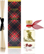LOVSPA Reed Diffuser Set, Joy Winterberry Spruce Scented Oil Diffuser with Sticks, Home Fragrance Accessories for Bathroom Shelf Decor, Aroma Diffusers for Home or Office Desk, USA Made