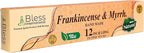 Bless-International-Frankincense-and-Myrrh 100%-Natural-Handmade-Incense-Sticks Organic-Chemicals-Free-for-Relaxation-Positivity-Yoga-Meditation 12-Inches-1-Hour-Plus-Burning-Time-75-Sticks-7-OZ