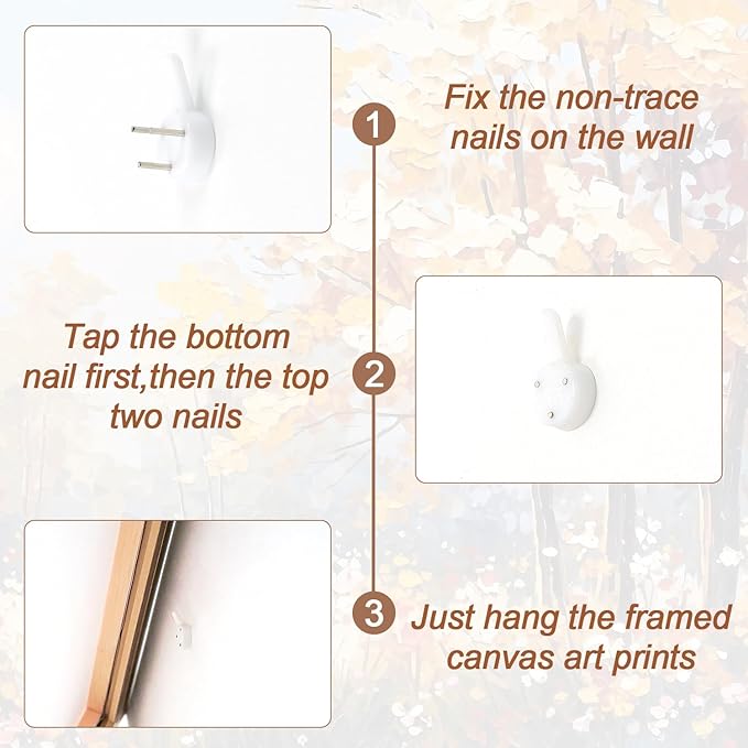 Aurlan Forest Wildflowers Landscape Hand Painted Framed Wall Decor(40"x20"), Vintage Nature Yellow Leaves Scenery 3D Textured Canvas Oil Painting, Classical Watercolor Floral Wall Art for Living Room Bedroom